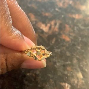 Gold nugget ring
